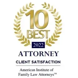 Top 10 Best 2022 Attorney Client Satisfaction American Institute of Family Law Attorneys logo